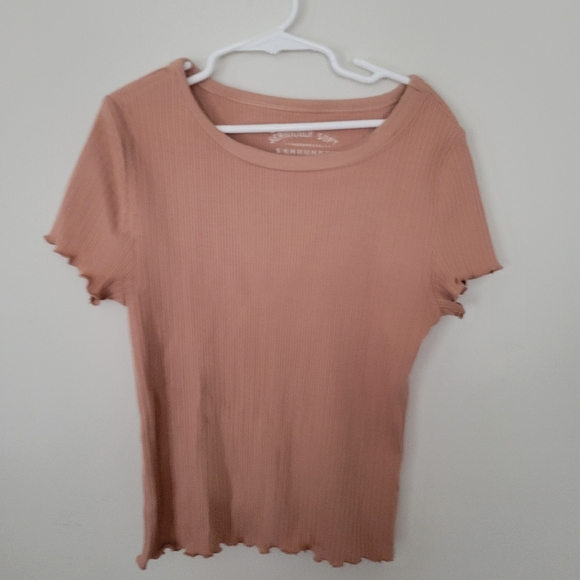 Aeropostale Seriously Soft Shrunken Tee (2) M white chocolate malt - Picture 2 of 7